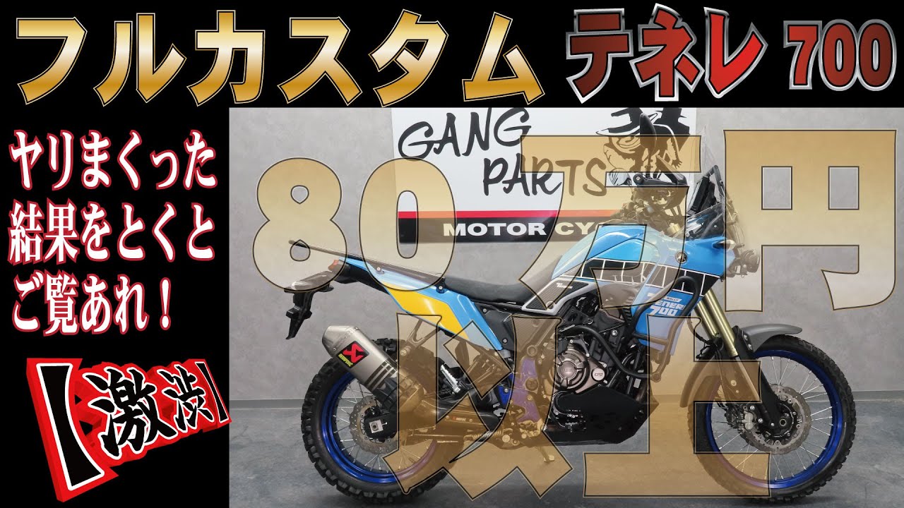 【カスタム100万以上？】ヤマハテネレ700が凄い事になってます！フルカスタム！販売車両紹介！アクラポ！ワイズギア