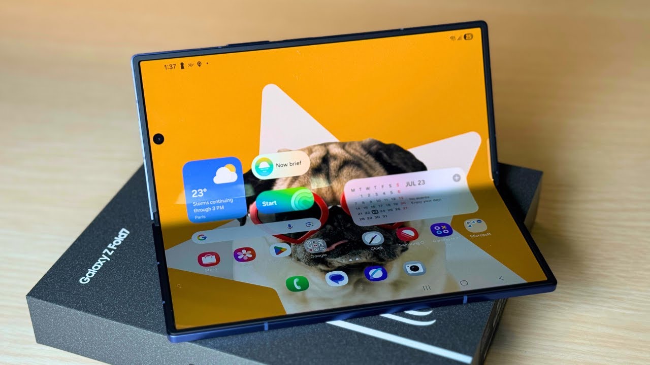 Samsung Galaxy Z Fold 7 Blue Shadow color - Unboxing and Test