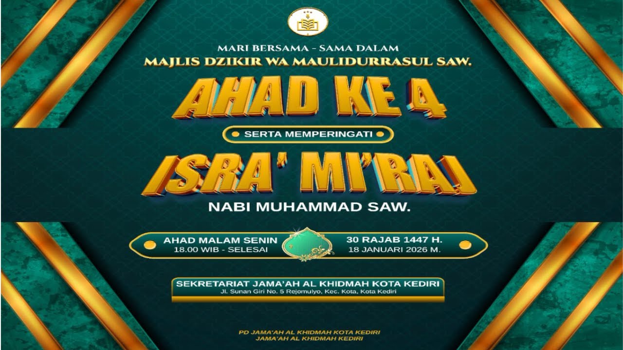 MAJLIS DZIKIR WA MAULIDURASUL RUTIN AHAD 4 SEKRETARIAT AL KHIDMAH KOTA KDR &MEMPERINGATI ISRA'MI'RAJ