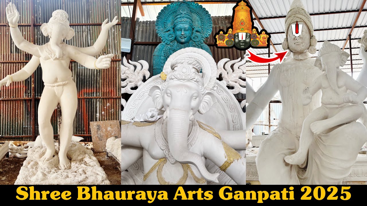 Shree Bhauraya Arts Ganesh 2025 Ep3 | Mumbai Ganpati Making Ghatkesar | Hyderabad Ganesh Making 2025