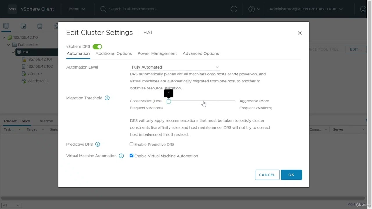vSphere 7 Foundations 4.5 - vSphere Cluster Features - Distribute VMs Automatically with vSphere DRS