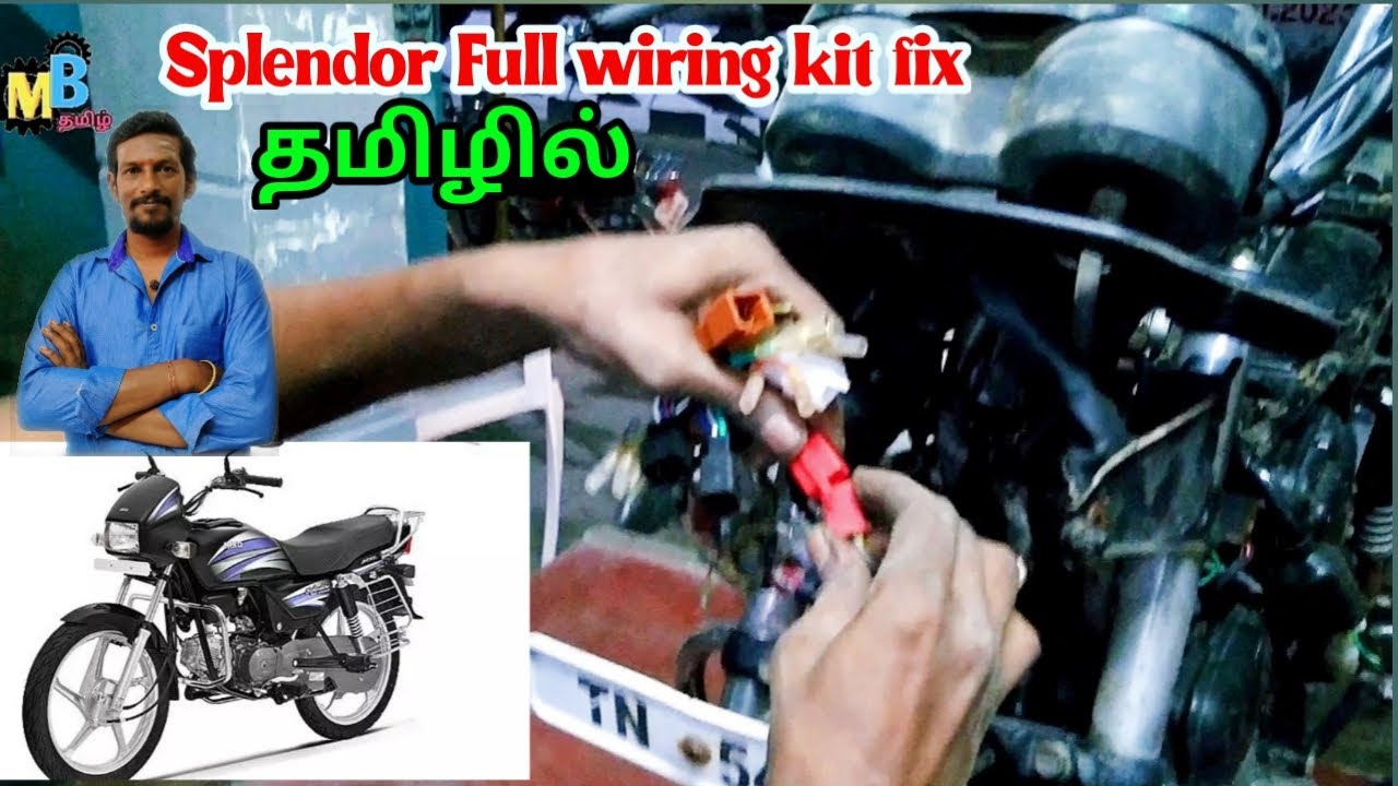 Full Wiring Kit Change in Splendor Plus/Hero Honda/Motorbike tamil