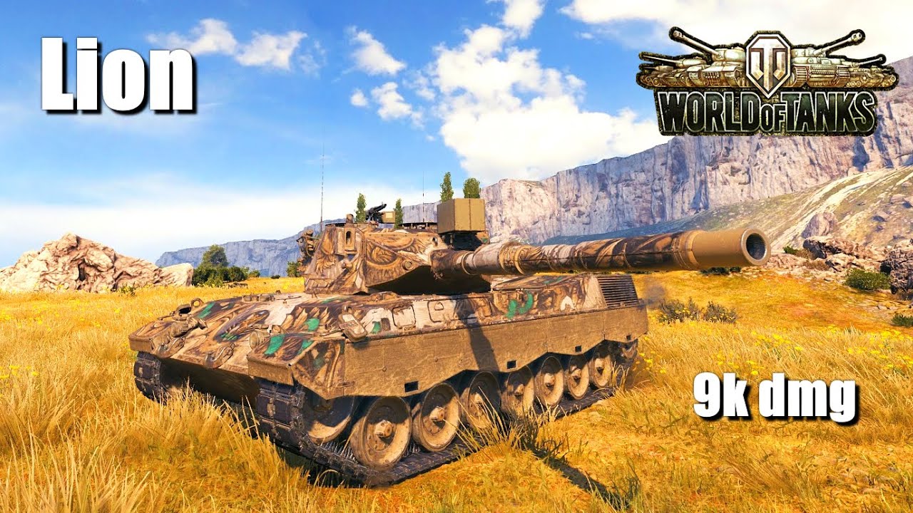 LION, 9K Damage, 4 Kills, Steppes - World of Tanks