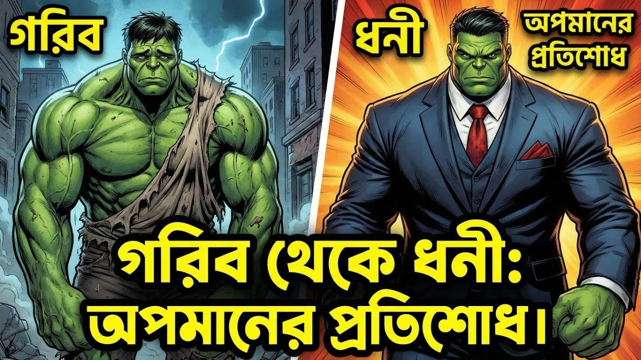অপমানের প্রতিশোধ: গরিব থেকে ধনী হওয়ার অসাধারণ জীবন কাহিনী। Hulk AI Long Video Bangla