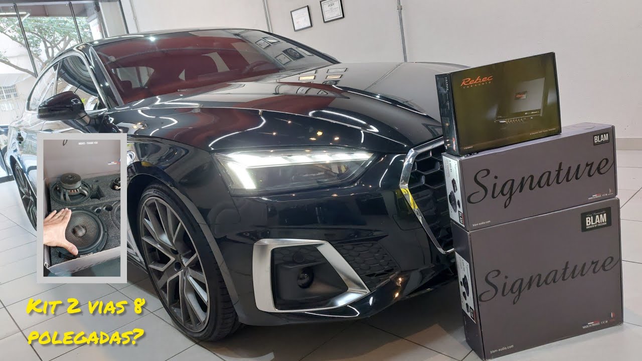 Som automotivo de qualidade na Audi A5 S-line Quattro❗️Como melhorar o som original❓️