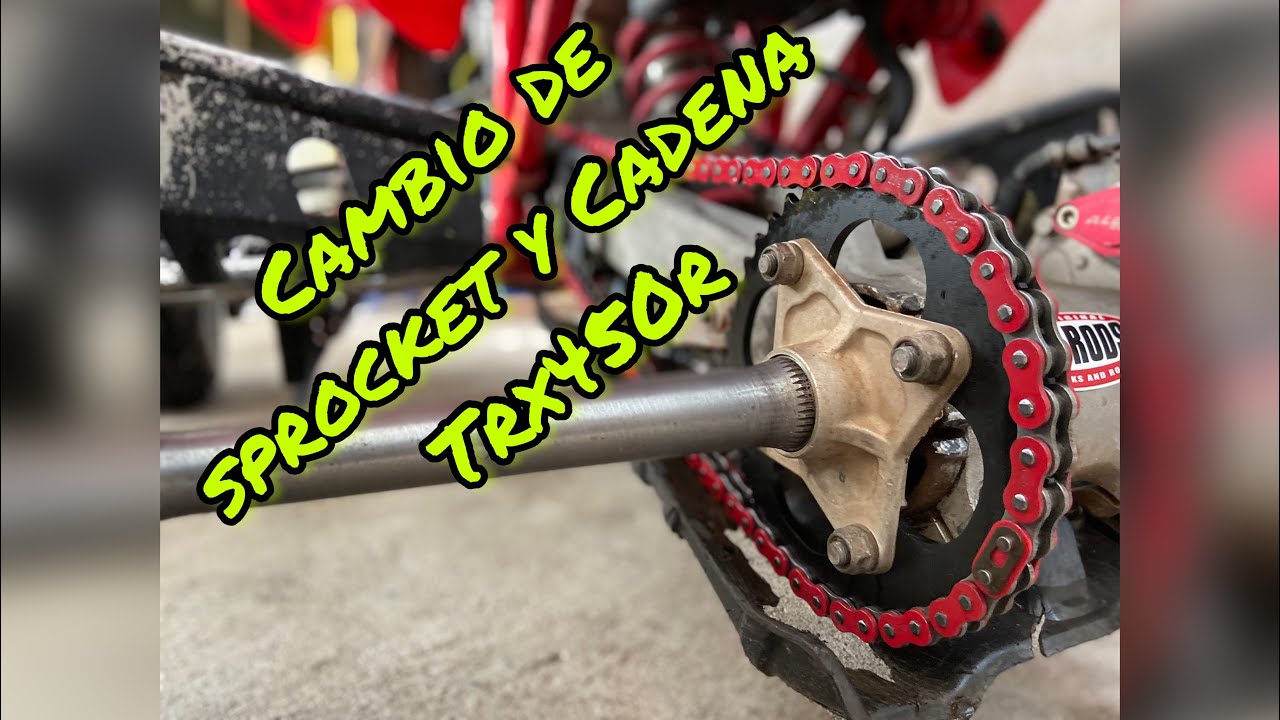 Como cambiar estrella y Cadena de cuatrimoto “Trx450”