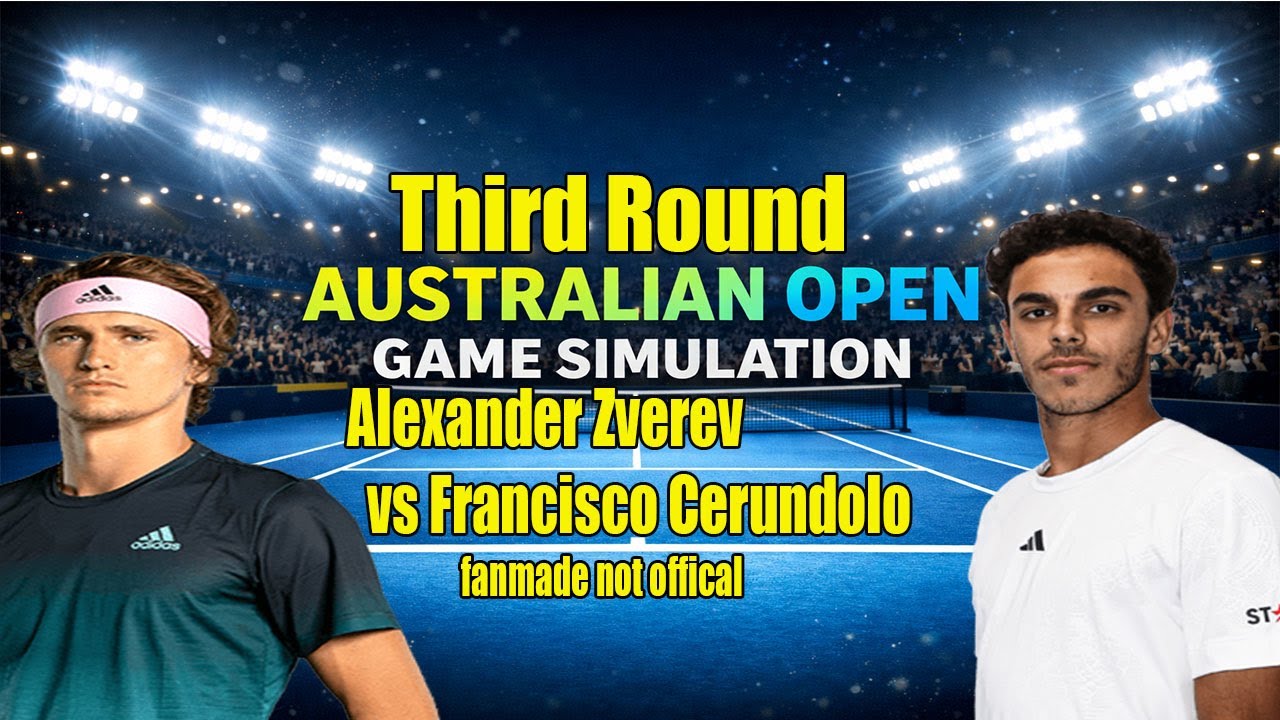 Australian Open | Alexander Zverev   vs Francisco Cerundolo  | [25 Jan 2026] | Gameplay Simulation