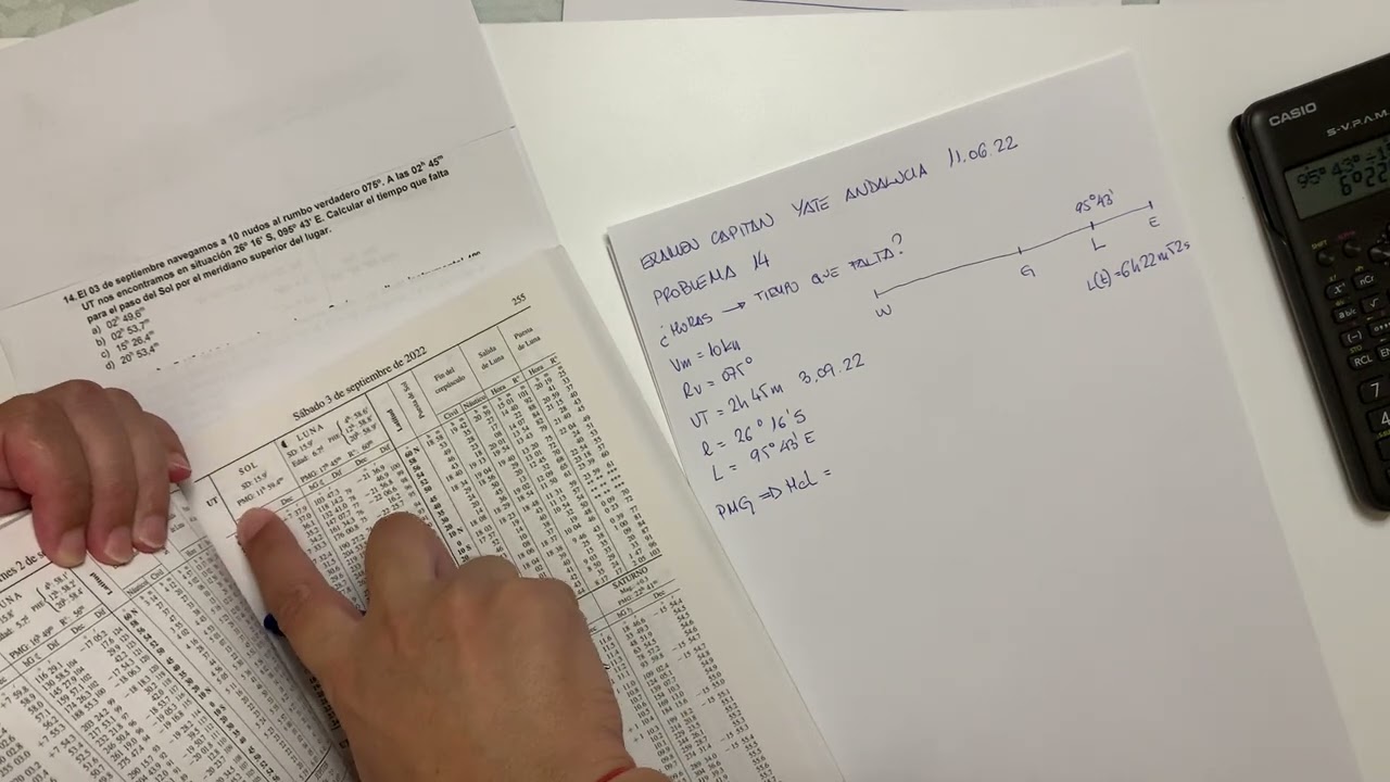EXAMEN CAPITAN YATE ANDALUCIA 110622 PROB14: HORAS TIEMPO QUE FALTA