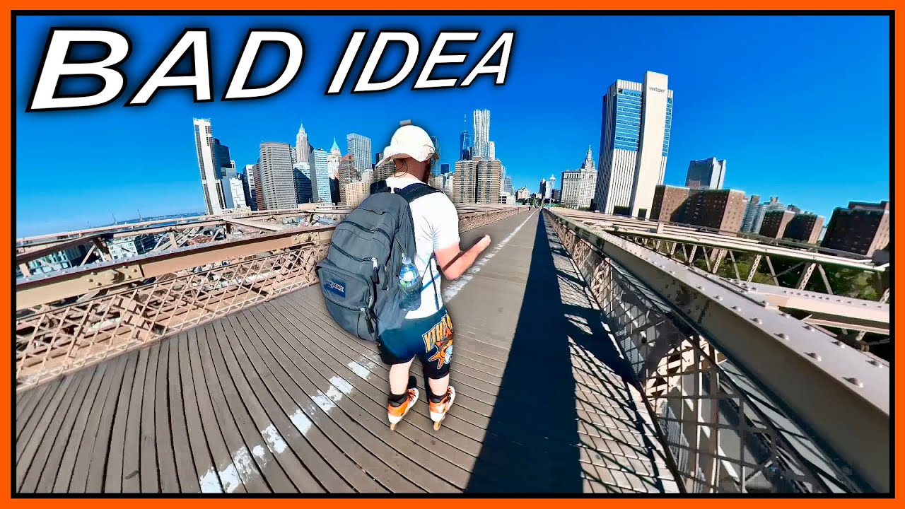 Skating Across The Brooklyn Bridge