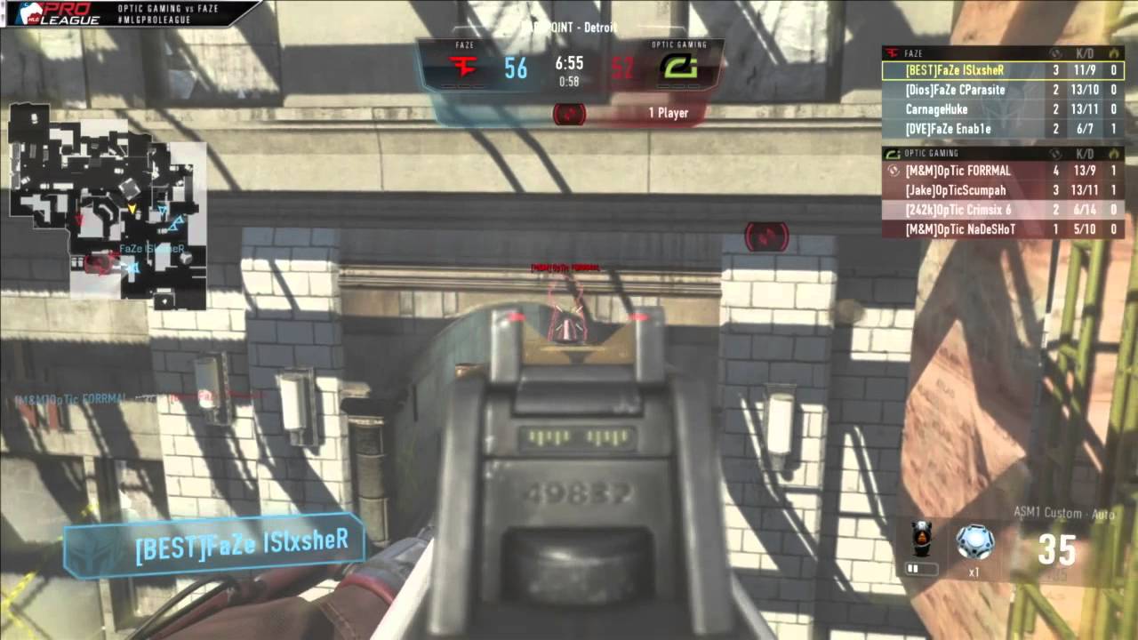 FaZe vs OpTic Gaming - Game 1 - (MLG Pro League - Mar 10th 2015)