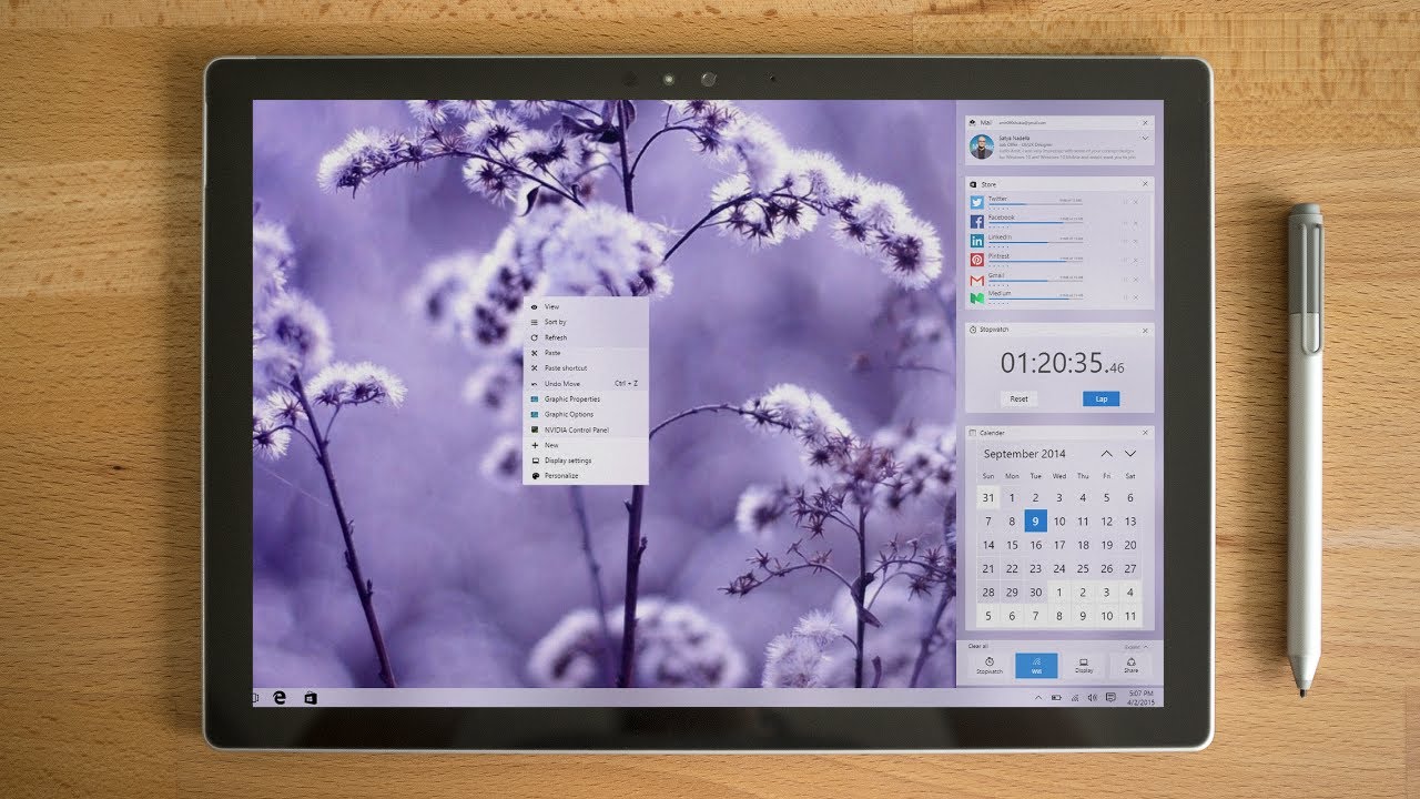 Windows 10 Action Center Redesign | UX Analysis | Fluent Design | White Theme | Concept UI