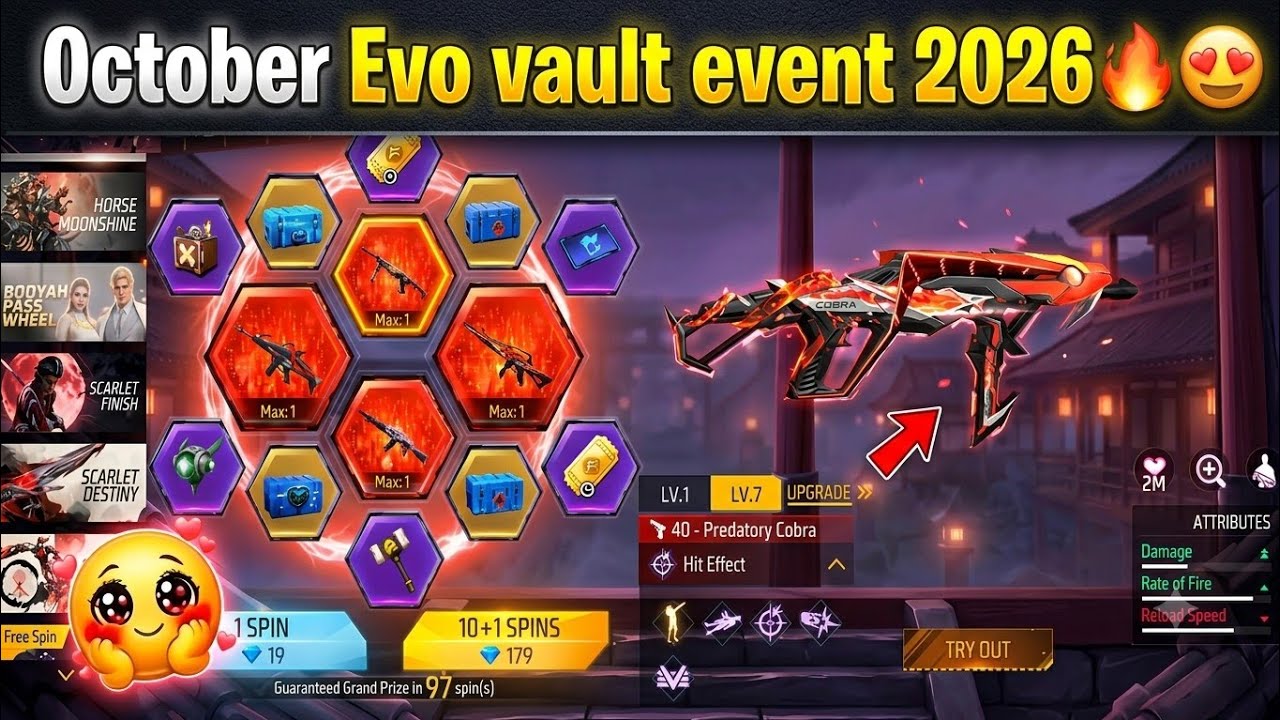 Next Evo vault event🔥🤯 | October Evo vault event 2026 | ff next evo vault | cobra mp40 return 