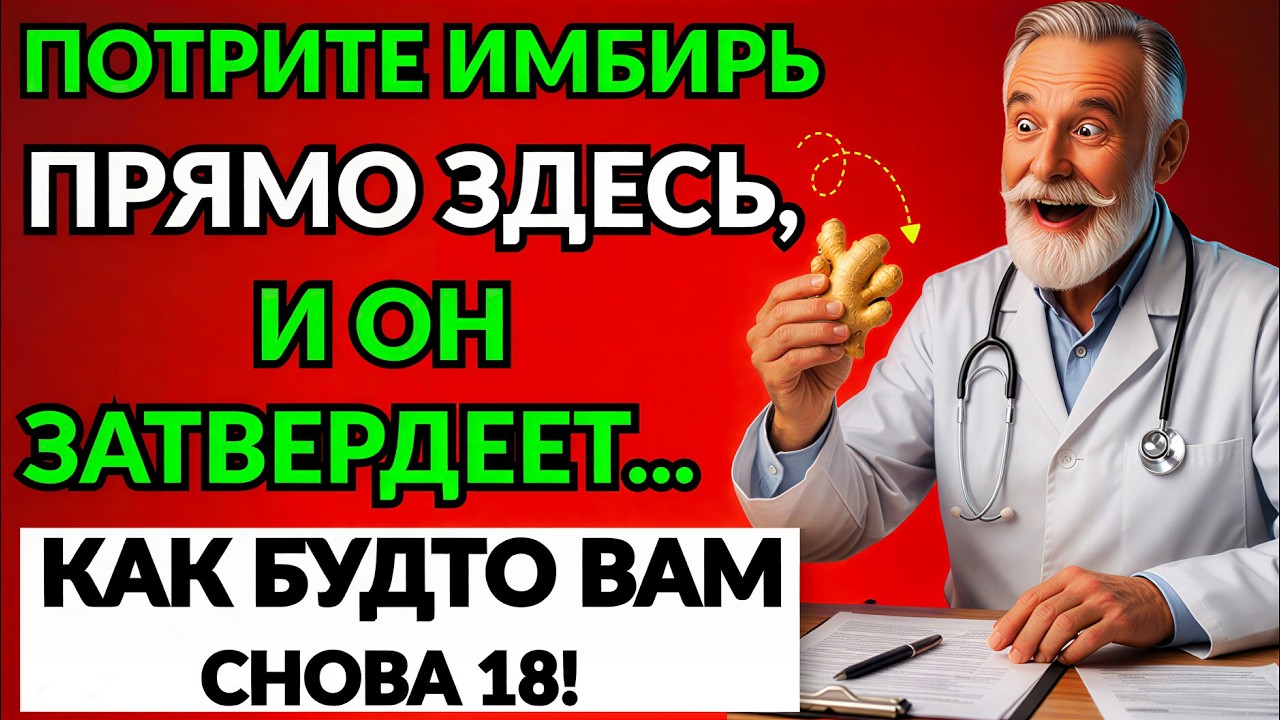 Натрите имбирем скрытую мышцу. Делайте это в течение 1 минуты,и вы почувствуете себя снова 18-летним