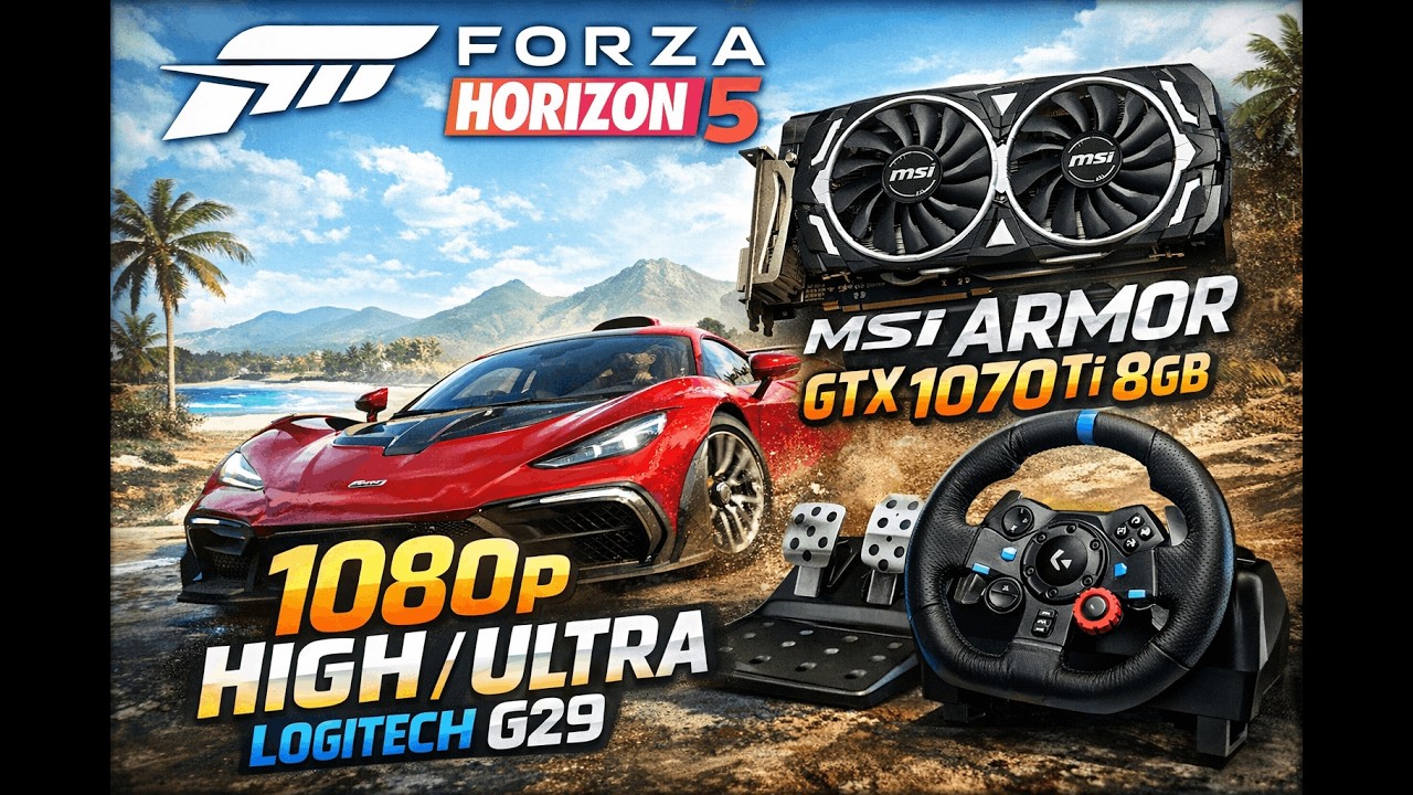 Forza Horizon 5 Gtx 1070 Ti 8Gb 1080P  Forza Horizon 5 GTX 1070 Ti 8GB 1080p DaVinci Studio