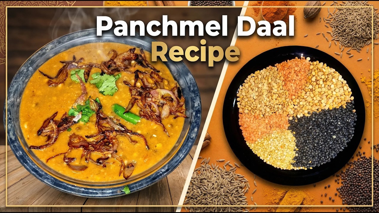 Panchmel Dal (5 lentils Soup) recipe #lentilsoup #healthy