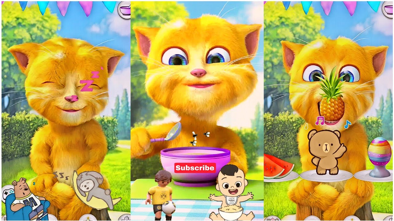 Talking Ginger Funny Videos 🎯🎀 | talking ginger cat | talking tom cat