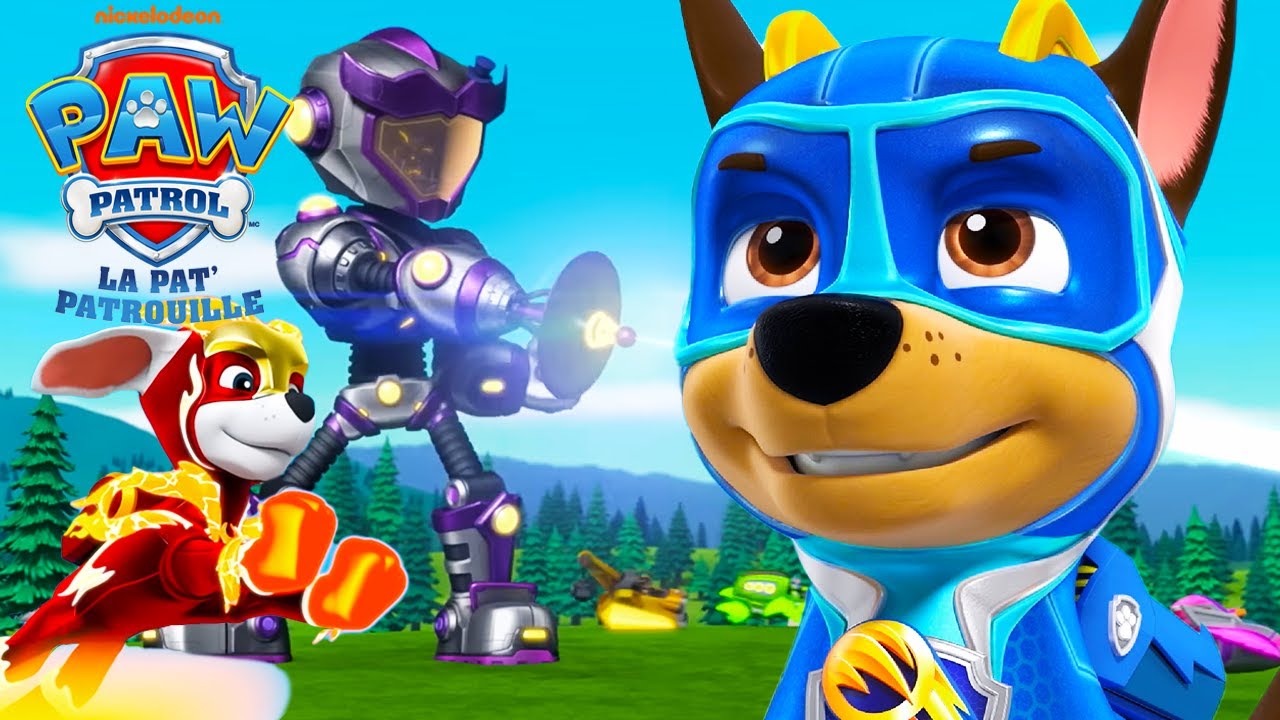 Attaque de Robots Géants! Les Mighty Pups Sauvent la Baie! | La Pat' Patrouille | PAW Patrol