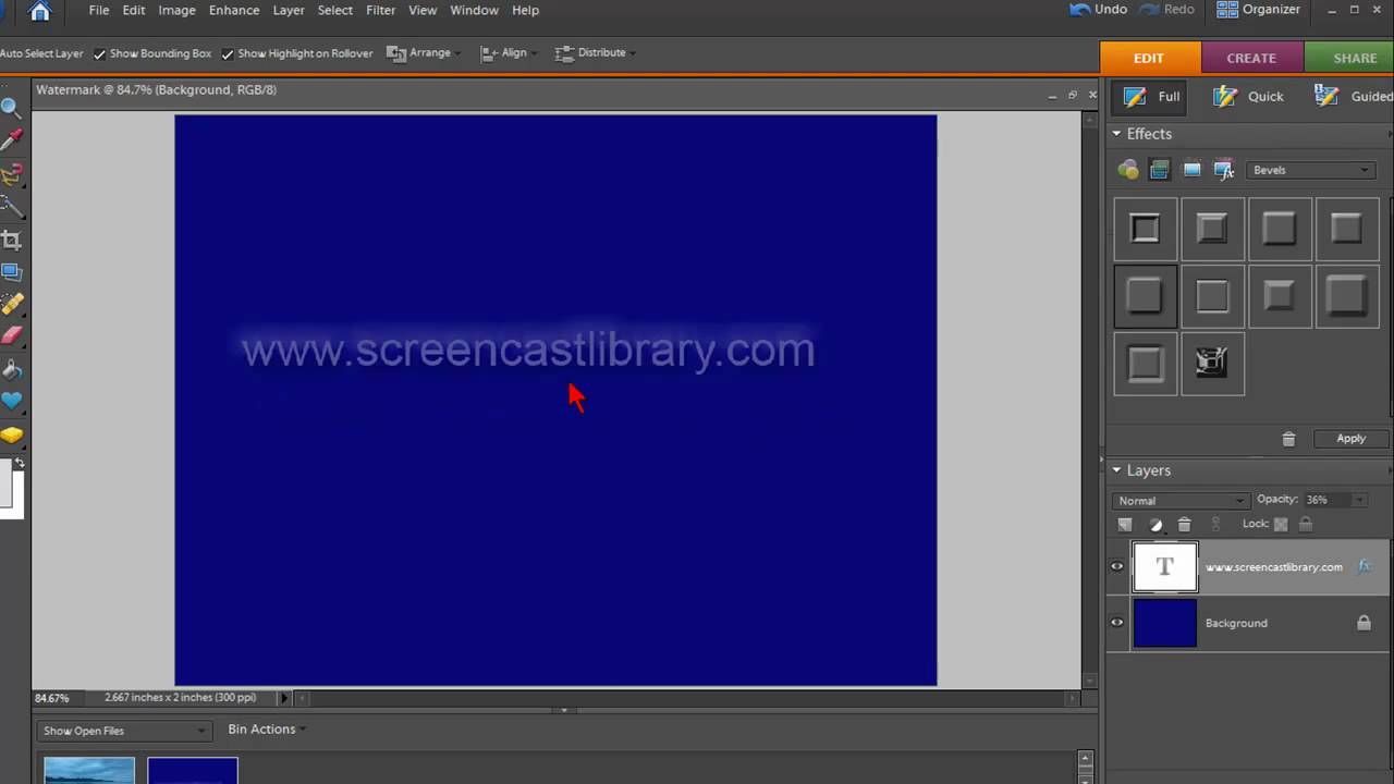 How To Create A Watermark In Photoshop Elements