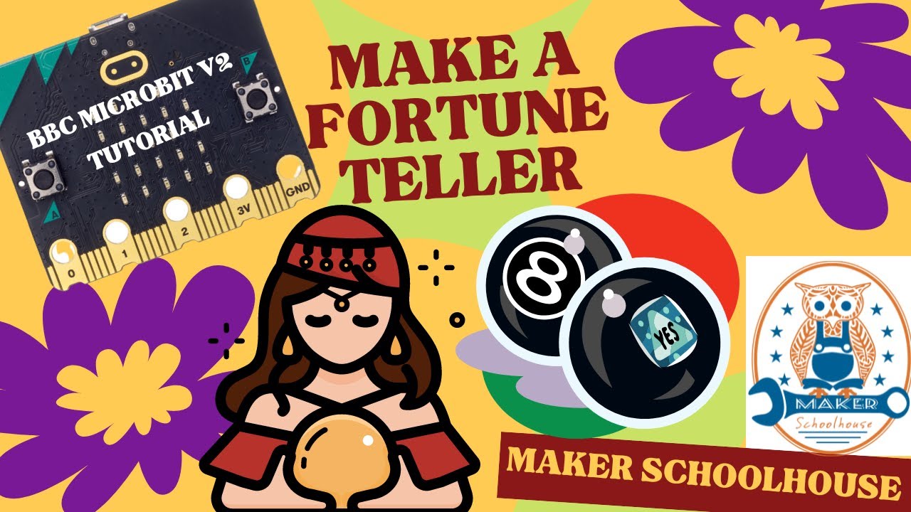 Microbit Project: Make a Fortune Teller or Magic 8 Ball with your BBC Microbit V2 or Microbit V1