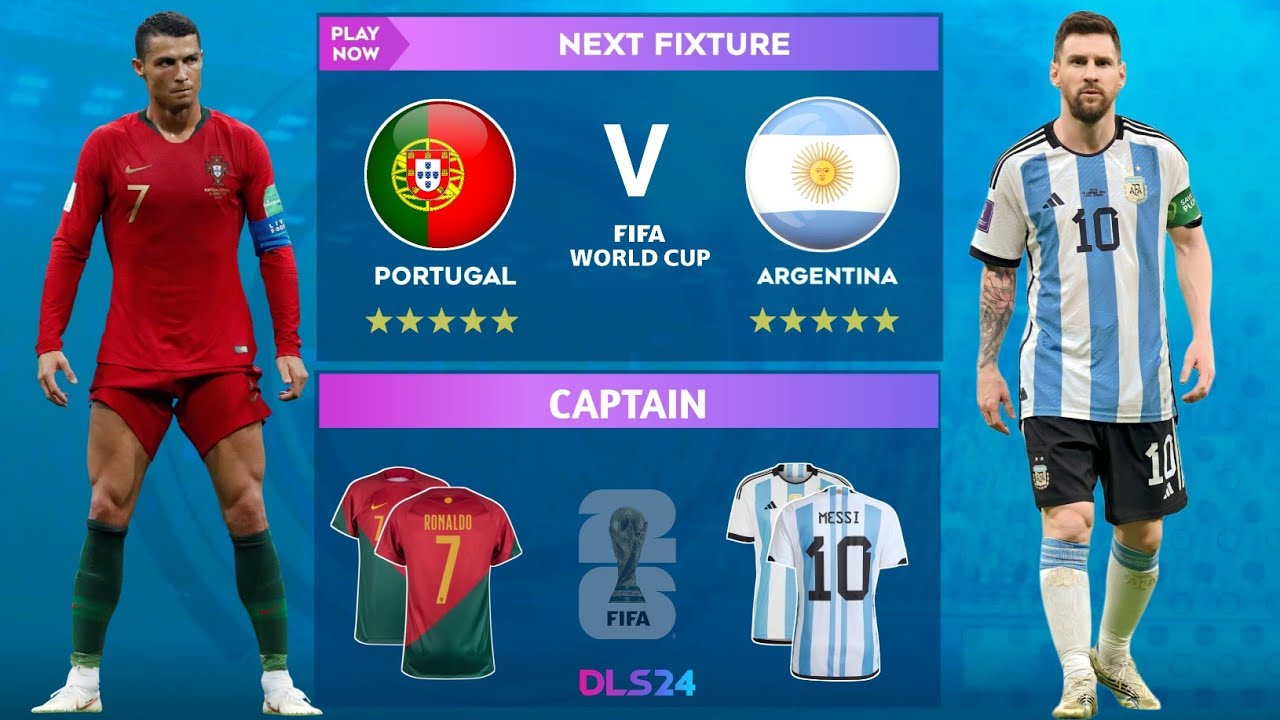 DLS 24 | Portugal Vs Argentina | 🐐 vs 🐐 | Dream League Soccer 2024 Gameplay...