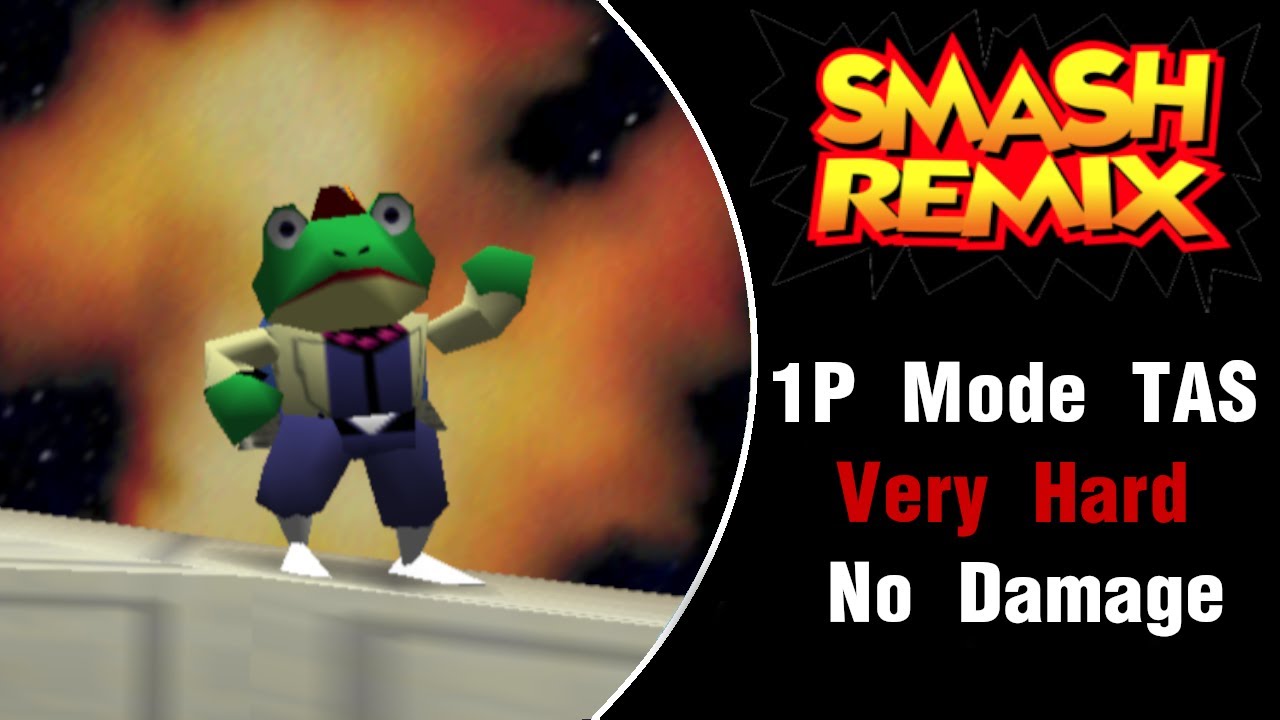 Smash Remix [TAS] - Slippy 1P Mode (Very Hard, No Damage)