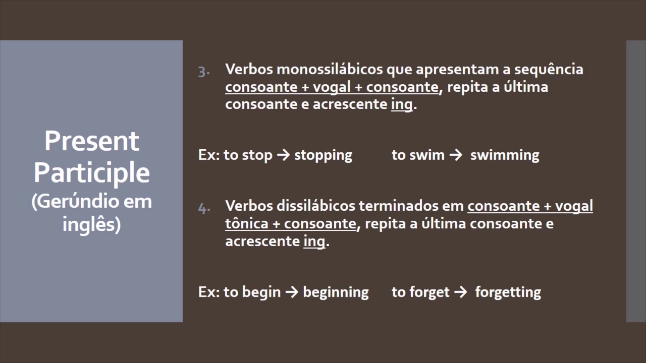 Gerúndio em inglês