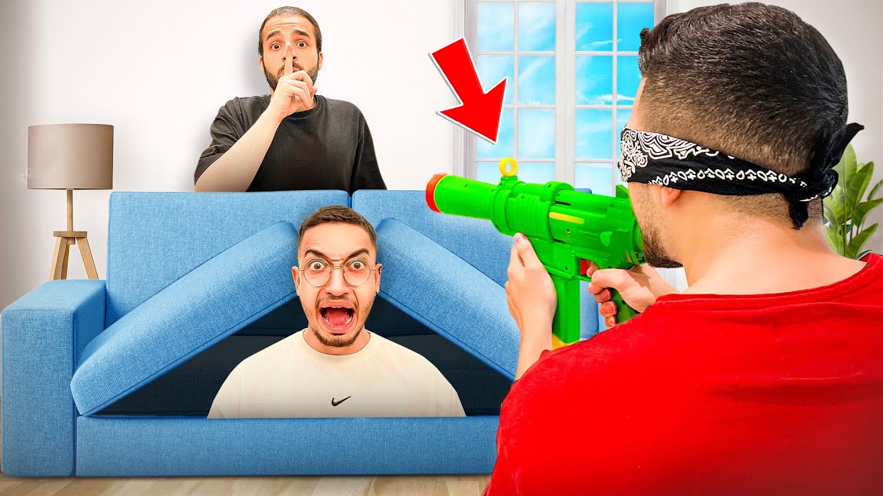قایم موشک با تفنگ فورتنایت 🔥🔫 چشم بسته