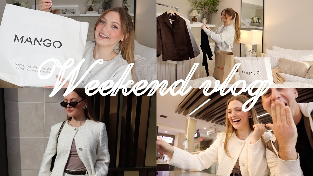 MANGO spring clothing haul, church, shopping | weekend vlog