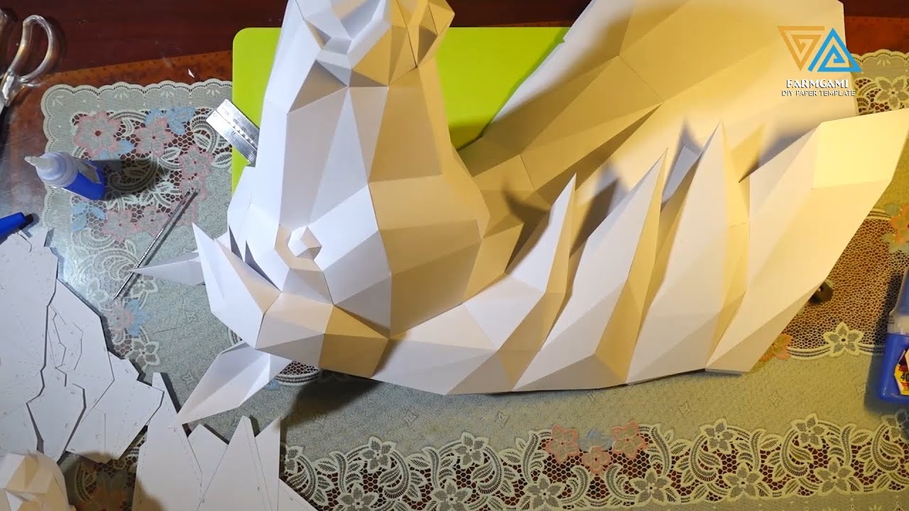 FarmGami - Handmade 3D PaperCraft, Making Paper Couple Horse to Decor your wall