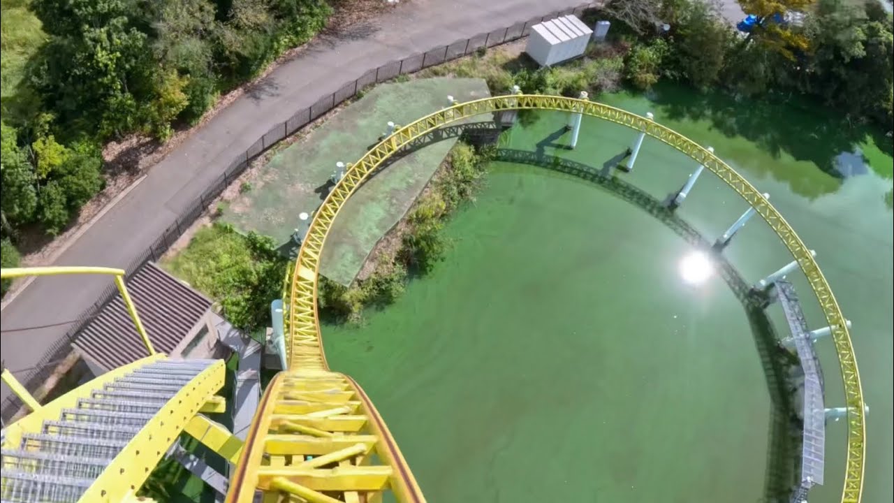 新滑空水上コースター カワセミ 先頭 on-ride 4K POV (乗車映像) / 東武動物公園