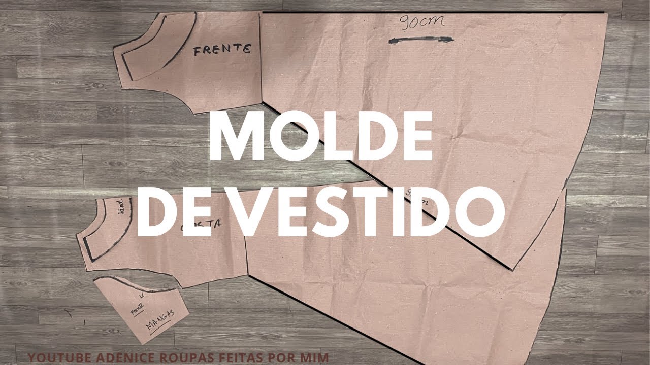 como fazer molde f&aacute;cil vestido evas&ecirc;