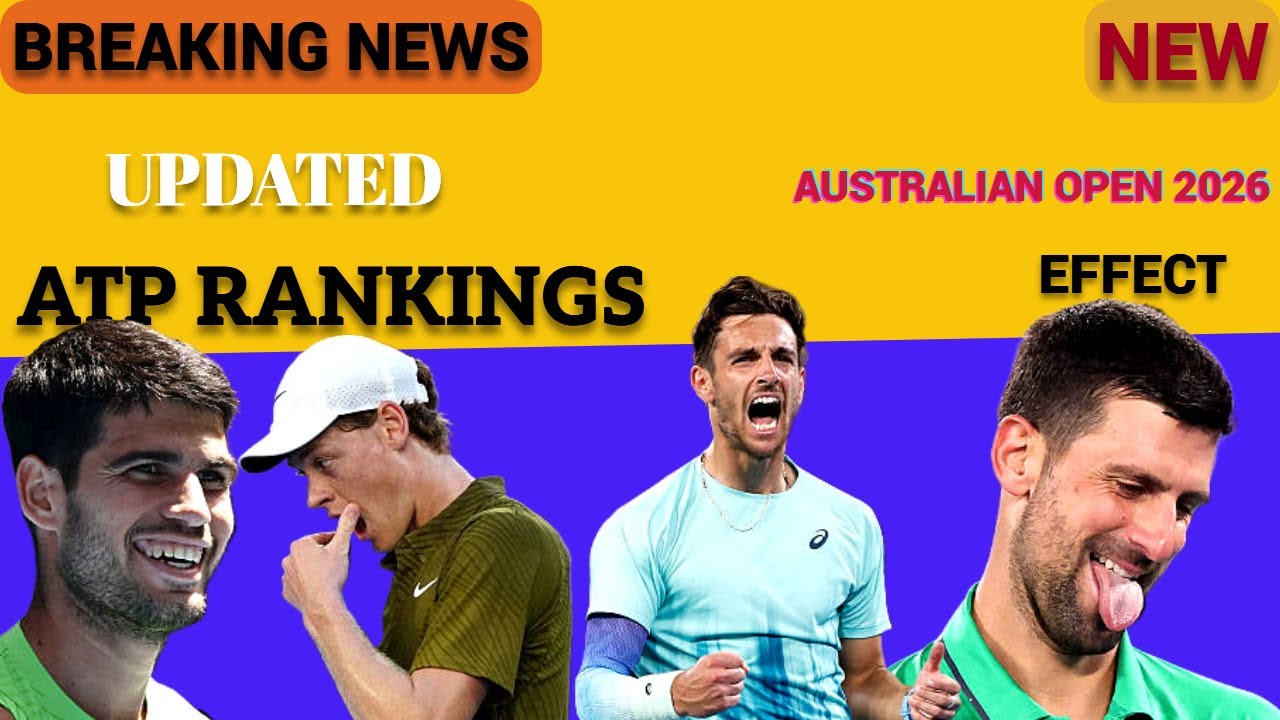 Обновленный рейтинг ATP от 28 января 2026 г. | Синнер, Алькарас, Джокович и Зверев лидируют на Ав...