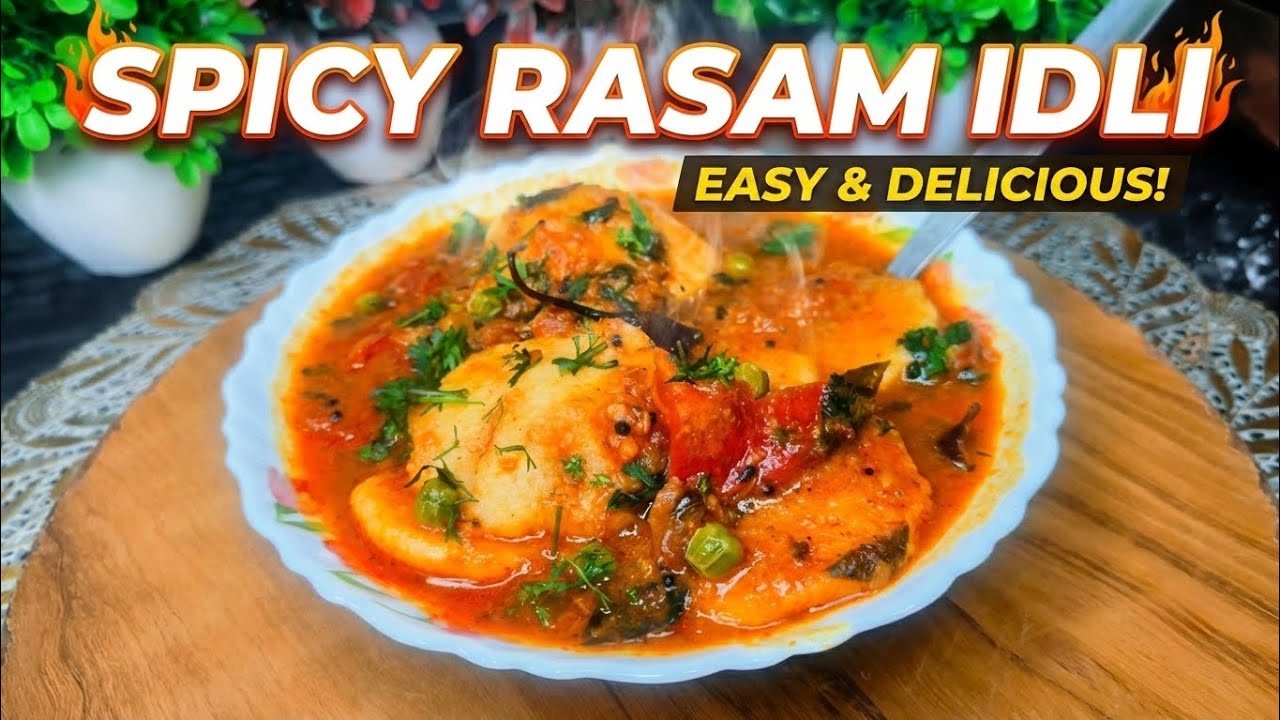 Agar life mein thoda spice chahiye, toh yeh Spicy Rasam Idli try karo! 🌶️🔥 