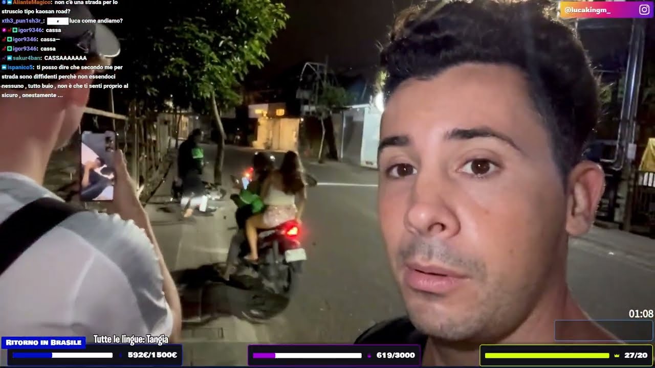 Scooter in Bali crashed in Live streaming on Twitch  - Lucakingm