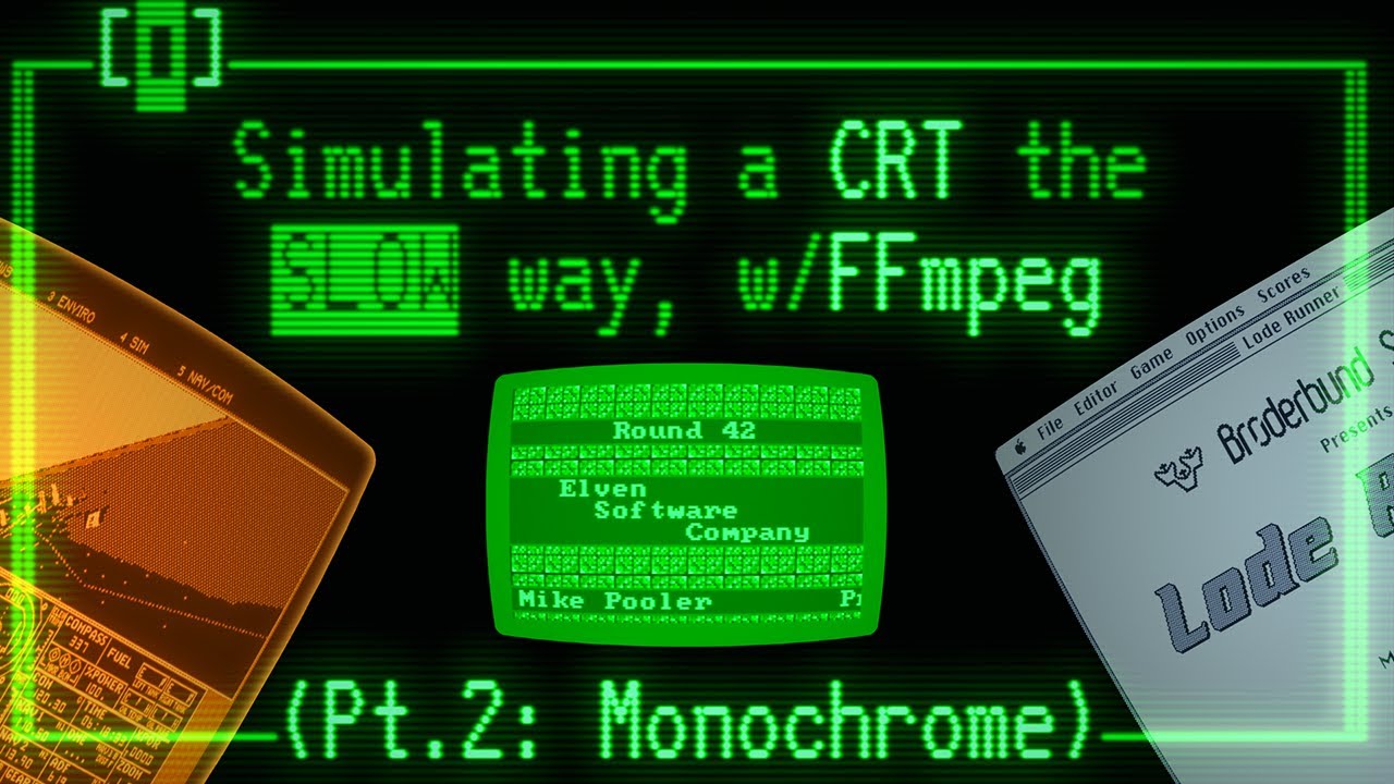 CRT Simulation with FFmpeg (Part 2: Monochrome)