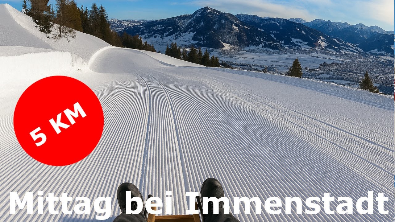 Rodeln 😁 Allgäu 🗻 Würdest DU die komplette Abfahrt 🛷 durchhalten ? #allgäu  