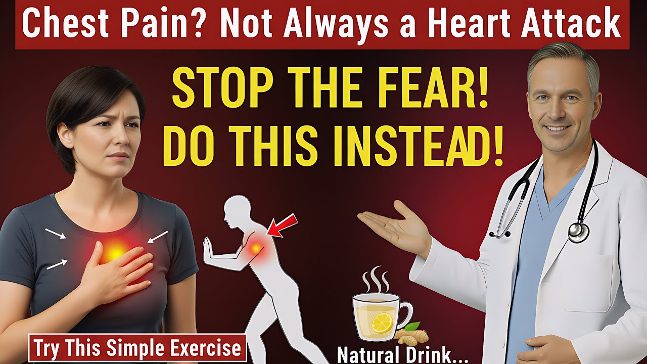 Chest Pain? It’s NOT Always a Heart Attack | Try This Simple Exercise & Drink for Instant Relief