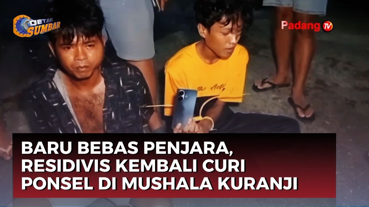 Pencurian Ponsel Garin Mushala di Kuranji Terekam CCTV, Residivis Baru Bebas Ditangkap Polresta Pdg