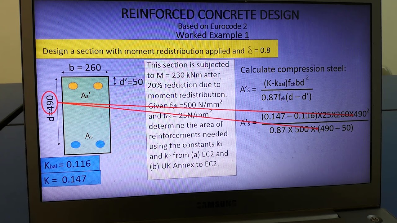 16B Worked Example On Moment Redistribution