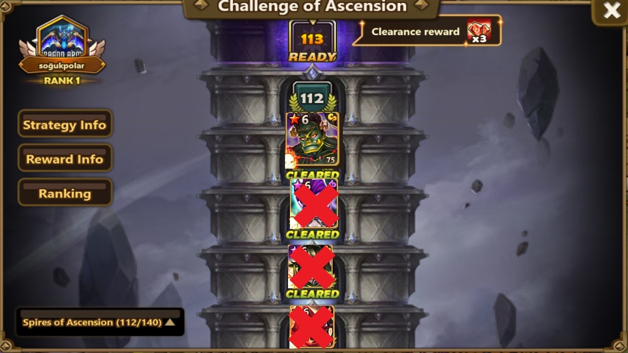 Spires of Ascension 111 Summoners WAR