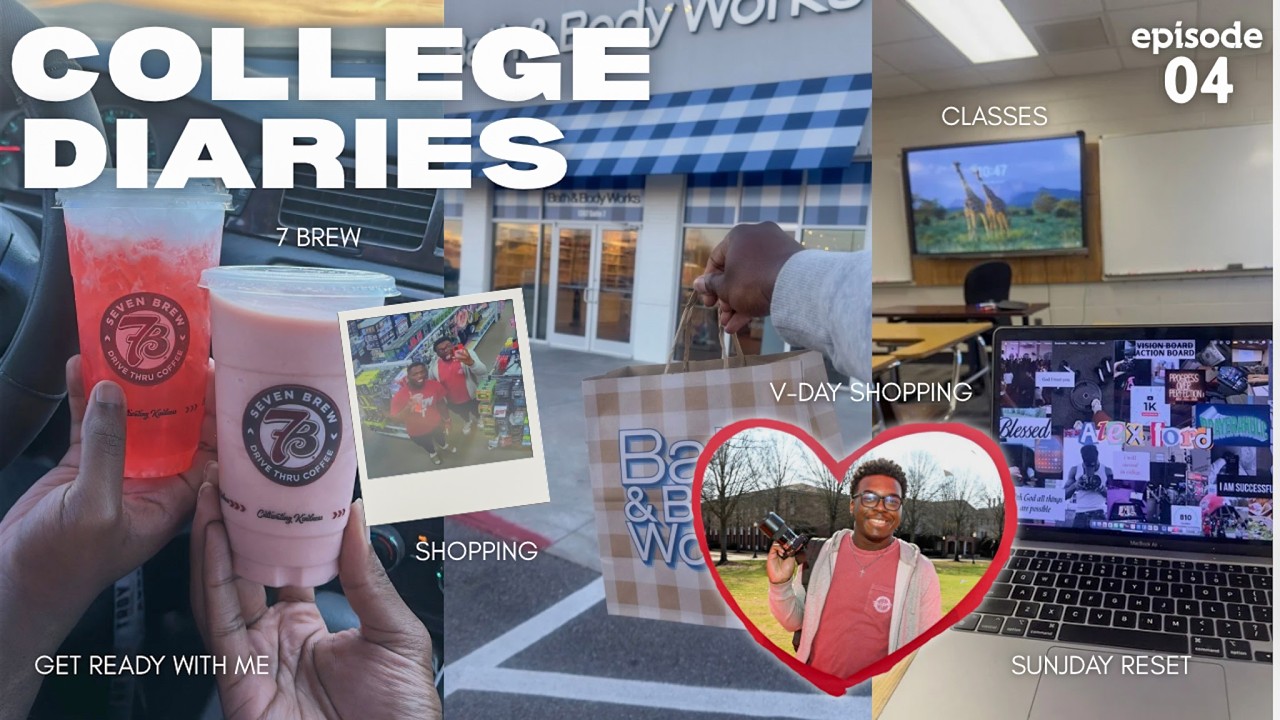 COLLEGE DIARIES | S1, E4 | sunday reset, 7 brew, classes, grocery shopping, & valentine day shopping