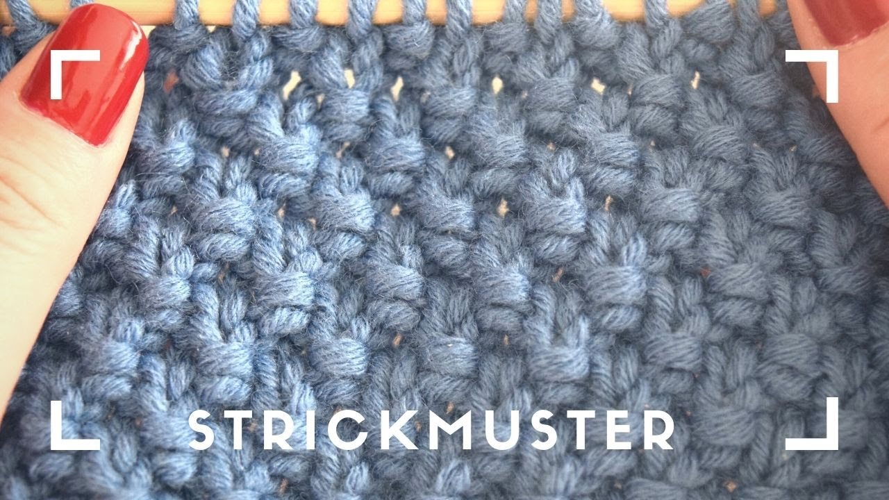 ❤️STRICKMUSTER EINFACH UND SCHÖN | Großes Perlmuster stricken | Strickmuster für Anfänger