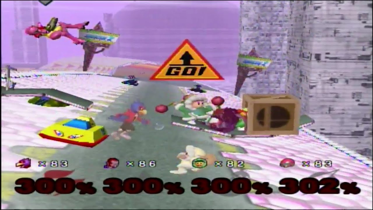Super Smash Bros Melee 99 Stock 300% Damage Mute City