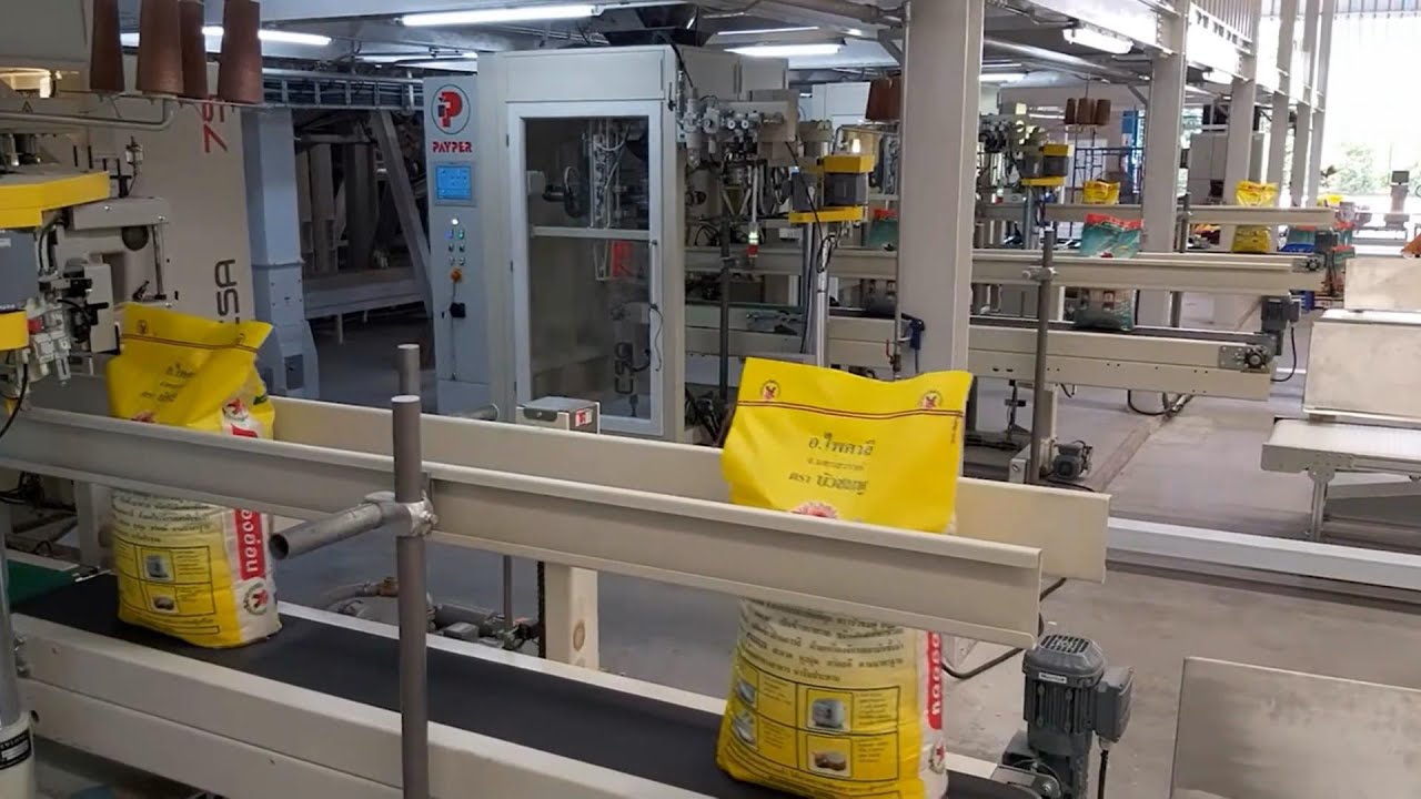 Automated Packaging System for Rice and Free-Flowing Grains | 25-50 lb Bags