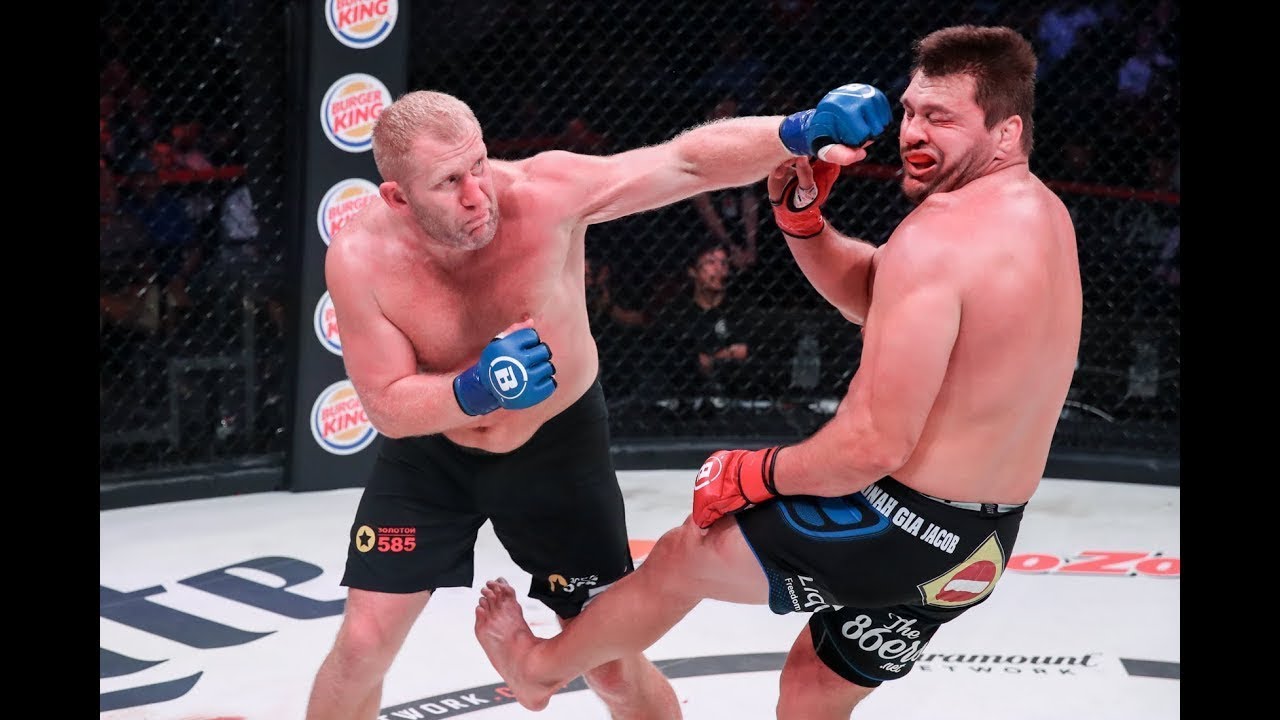sergei kharitonov  knocks out matt mitrione at bellator 225