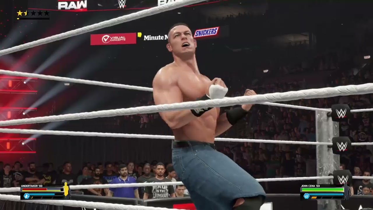 John Cena'03 vs undertaker'03(normal 1v1 raw xbox one)
