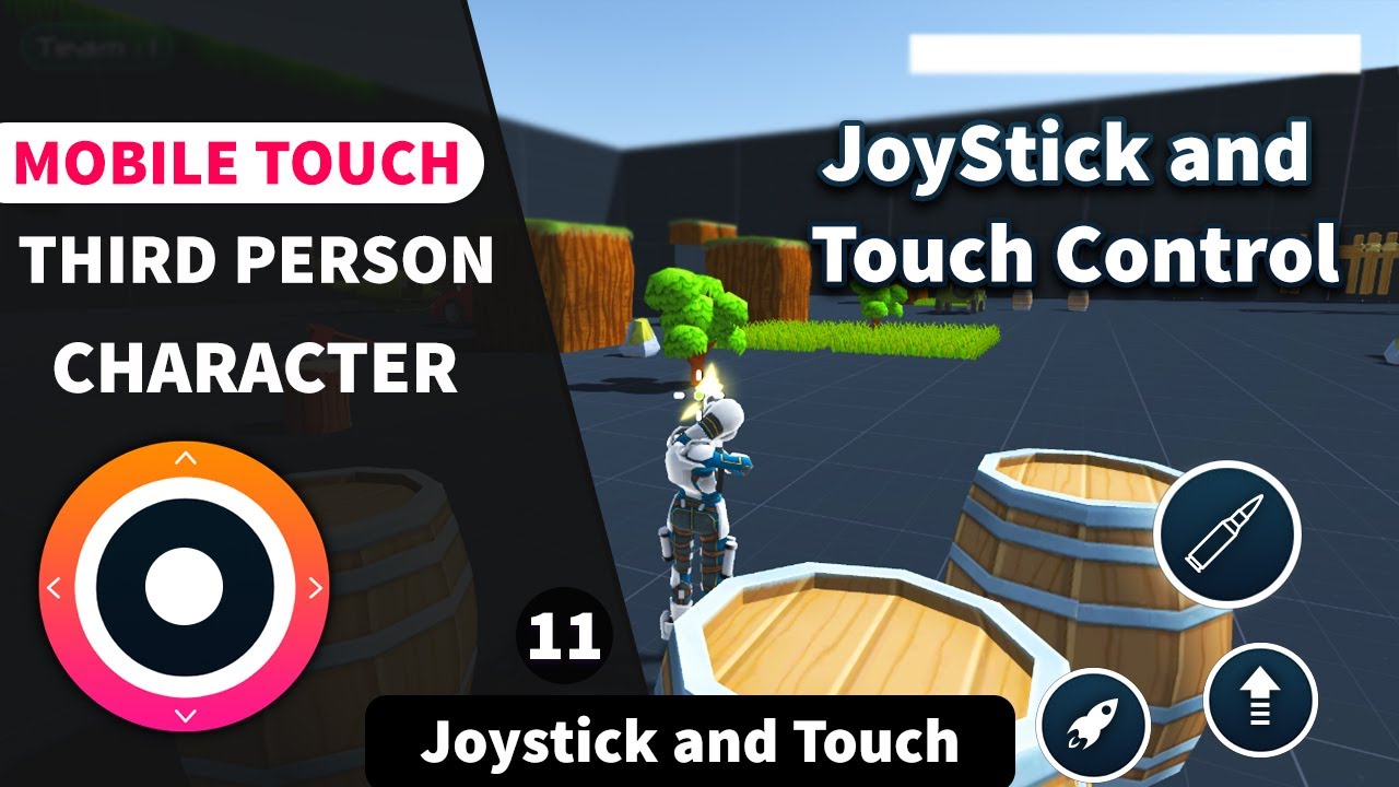 Unity3d - Third person Character Controller - Joystick and touch for mobile [11/13]