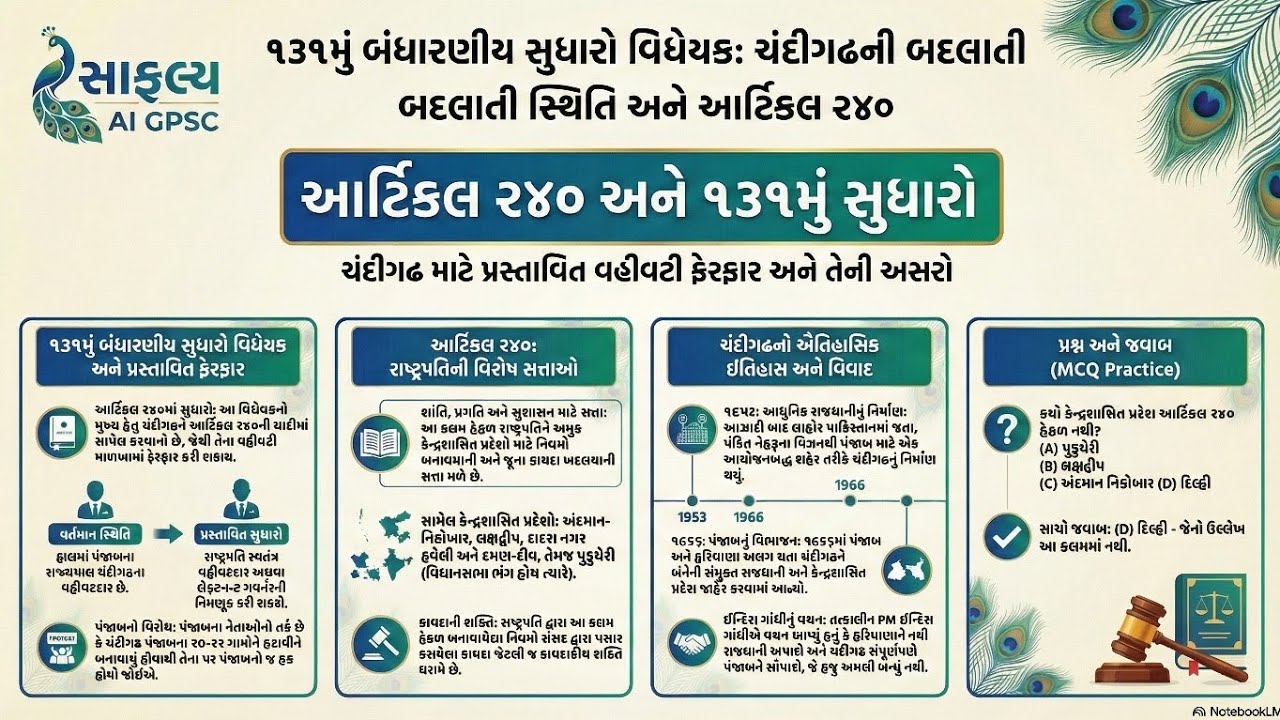 ૧૩૧મુ બંધારણીય સુધાર વિધેયક અને ચંદીગઢ