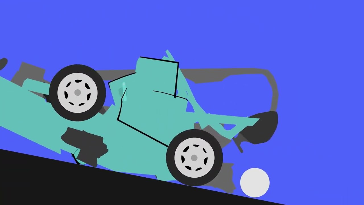 Algodoo car crashes & destruction #13