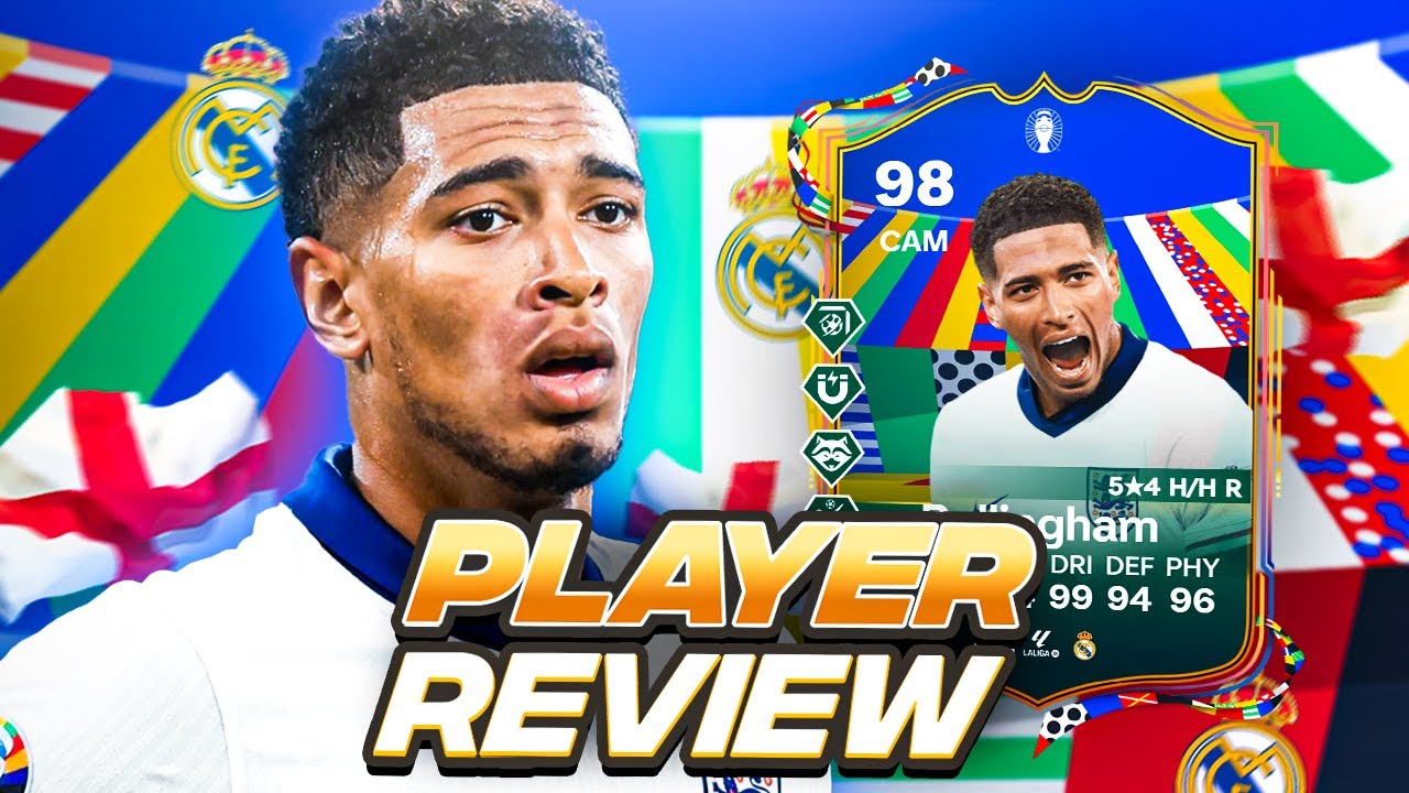 5⭐4⭐ 98 UEFA Euro Team of the Tournament BELLINGHAM PLAYER REVIEW! | TOTT | FC 24 ULTIMATE TEAM